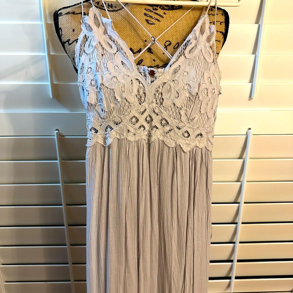 Free People Adella Maxi Slip Dress - Stardust
